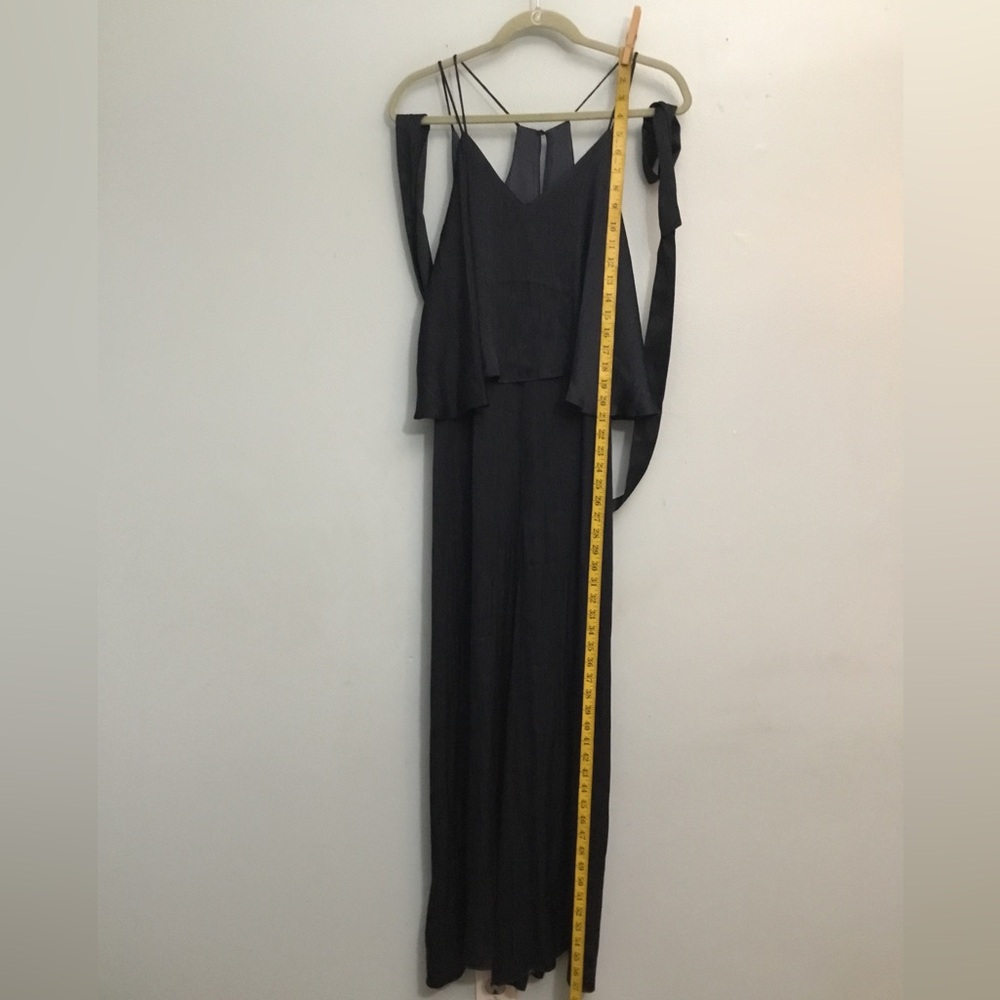 Halston Blue Polyester Top with Satin Care Tag